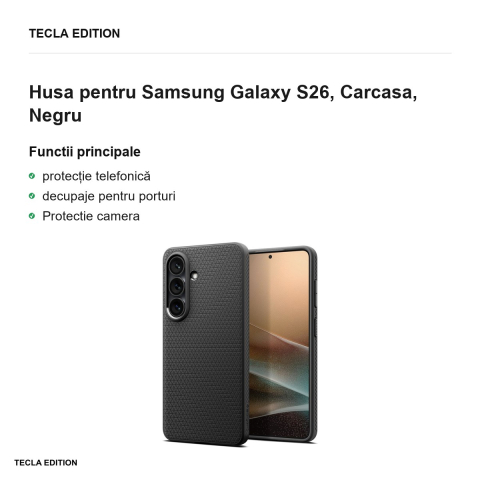 Husa Spigen Liquid Air pentru Samsung Galaxy S26, Carcasa, Negru [1]