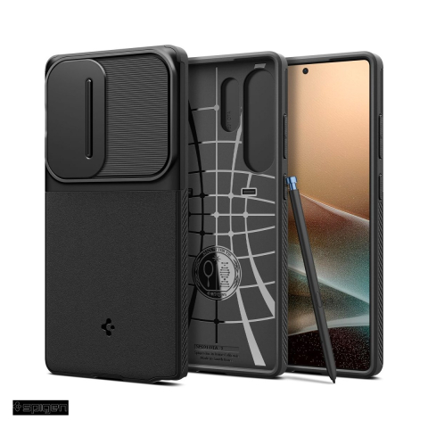 Huse si protectii pentru Samsung Galaxy S25 Ultra - Husa Spigen Optik Armor pentru Samsung Galaxy S25 Ultra, Carcasa, Negru