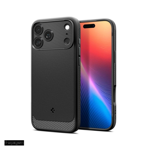 Huse si protectii smartphone - Husa Spigen Rugged Armor Mag pentru iPhone 17 Pro, Carcasa magnetica, Negru