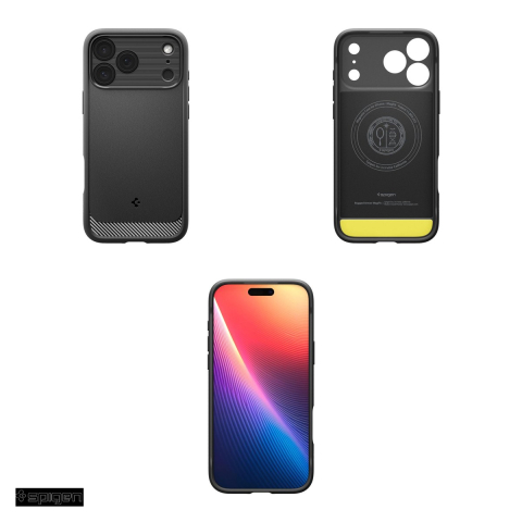 Husa Spigen Rugged Armor Mag pentru iPhone 17 Pro, Carcasa magnetica, Negru [3]