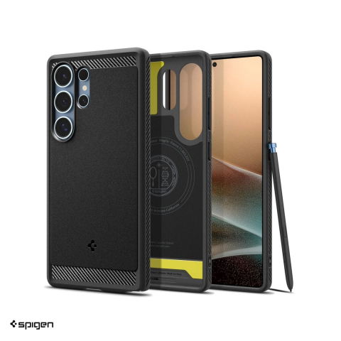 Huse si protectii pentru Samsung Galaxy S25 Ultra - Husa Spigen Rugged Armor MAG pentru Samsung Galaxy S25 Ultra, Carcasa, Negru
