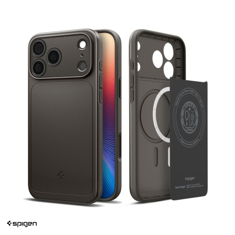 Huse si protectii smartphone - Husa Spigen Thin Fit Mag Gunmetal pentru iPhone 17 Pro, Carcasa magnetica