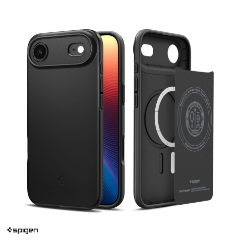 Huse si protectii smartphone - Husa Spigen Thin Fit Mag pentru iPhone 17 Air, Carcasa magnetica, Negru
