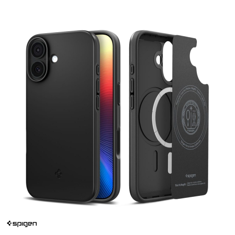 Huse telefoane - Husa Spigen Thin Fit Mag pentru iPhone 17, Carcasa magnetica, Negru