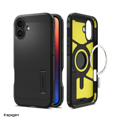 Huse si protectii smartphone - Husa Spigen Tough Armor Mag pentru iPhone 16, Carcasa, Negru