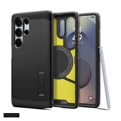 Huse si protectii pentru Samsung Galaxy S25 Ultra - Husa Spigen Tough Armor pentru Samsung Galaxy S25 Ultra, Carcasa magnetica, Negru