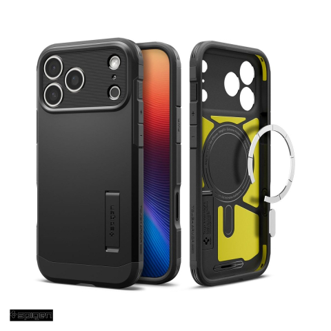 Huse si protectii smartphone - Husa Spigen Tough Armor T Mag pentru iPhone 17 Pro, Carcasa magnetica, Negru