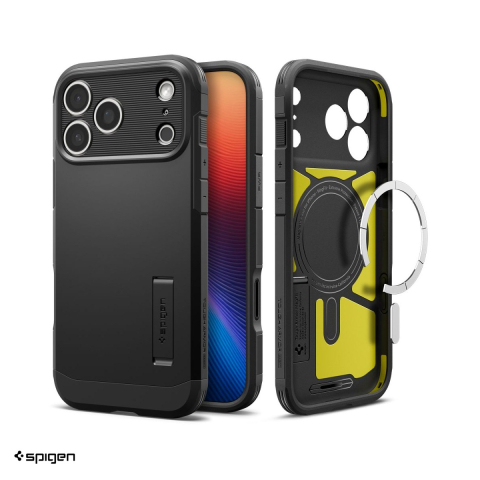 Huse si protectii smartphone - Husa Spigen Tough Armor T Mag pentru iPhone 17 Pro Max, Carcasa magnetica, Negru