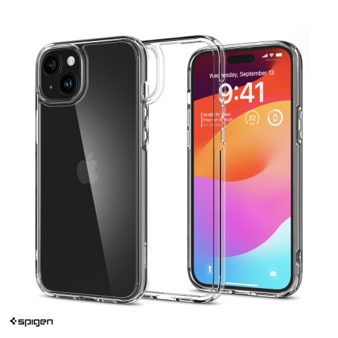 Huse si protectii smartphone - Husa Spigen Ultra Hybrid crystal pentru iPhone 15 Plus, Carcasa, Transparent