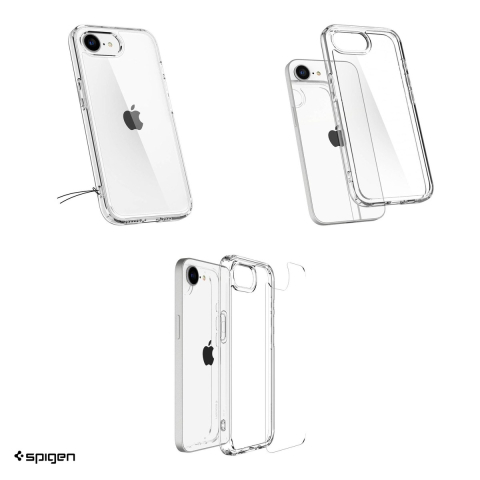 Husa Spigen Ultra Hybrid Crystal pentru iPhone 16e, Carcasa, Transparent [3]