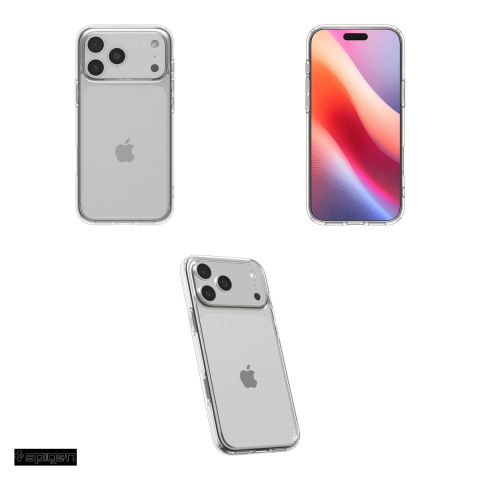 Husa Spigen Ultra Hybrid Crystal pentru iPhone 17 Pro Max, Carcasa, Transparent [3]