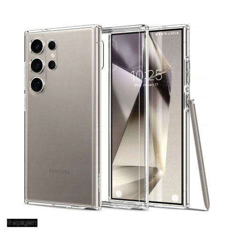Huse si protectii smartphone - Husa Spigen Ultra Hybrid crystal pentru Samsung Galaxy S24 Ultra, Carcasa, Transparent