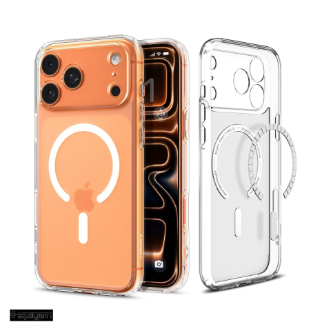Huse si protectii smartphone - Husa Spigen Ultra Hybrid Mag Frost pentru iPhone 17 Pro, Carcasa magnetica, Alb