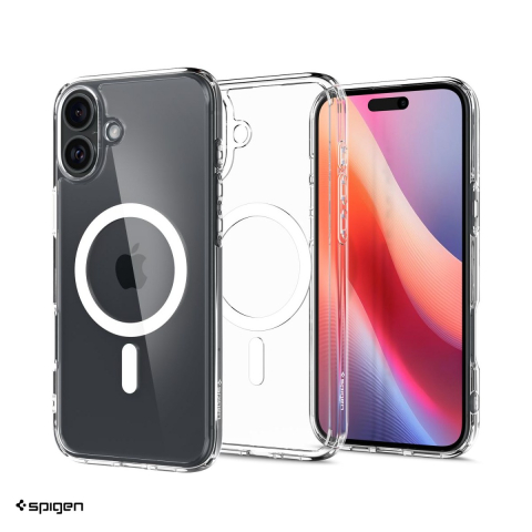 Huse si protectii smartphone - Husa Spigen Ultra Hybrid Mag pentru iPhone 16, Carcasa, Alb