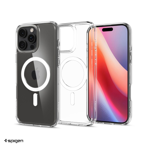 Huse si protectii smartphone - Husa Spigen Ultra Hybrid Mag pentru iPhone 16 Pro, Carcasa, Alb
