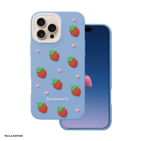 Huse telefoane - Husa Strawberry pentru Apple iPhone 16 Pro, Carcasa, Albastru