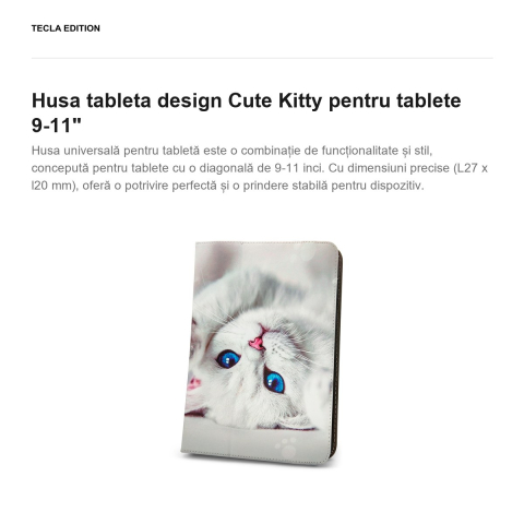 Husa tableta design Cute Kitty pentru tablete 9-11" [1]