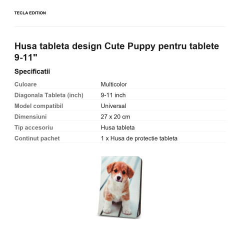 Husa tableta design Cute Puppy pentru tablete 9-11" [2]