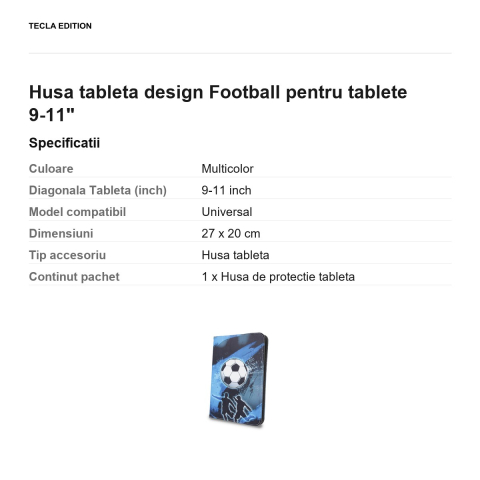 Husa tableta design Football pentru tablete 9-11" [2]