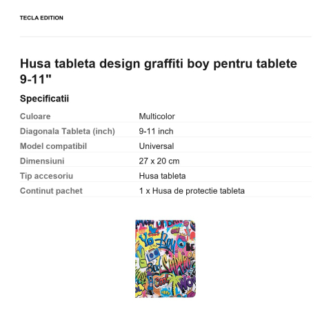 Husa tableta design graffiti boy pentru tablete 9-11" [2]