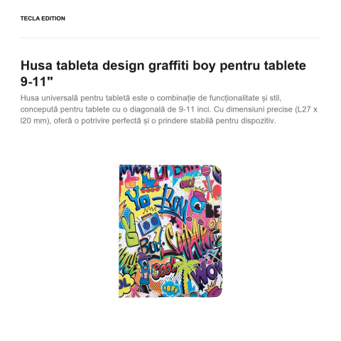 Husa tableta design graffiti boy pentru tablete 9-11" [1]