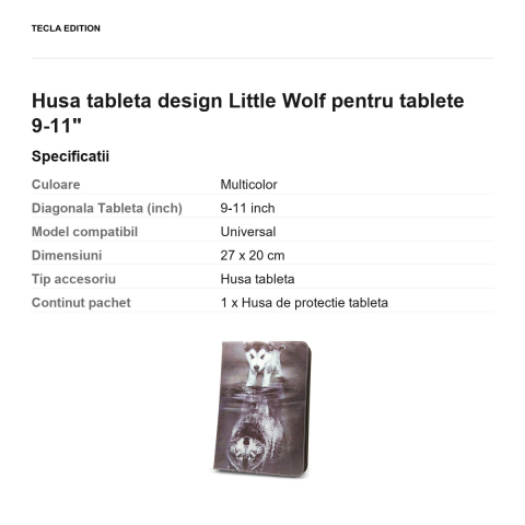 Husa tableta design Little Wolf pentru tablete 9-11" [2]