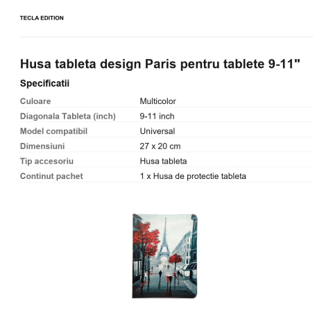 Husa tableta design Paris pentru tablete 9-11" [2]