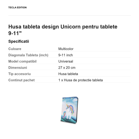 Husa tableta design Unicorn pentru tablete 9-11" [2]