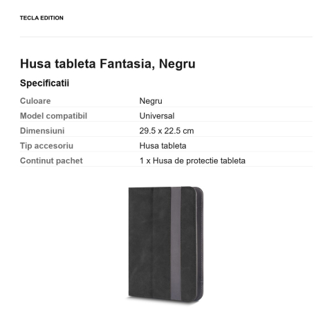 Husa tableta Fantasia pentru tablete 12-13", Negru [2]