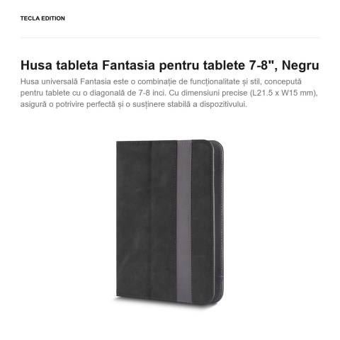 Husa tableta Fantasia pentru tablete 7-8", Negru [1]