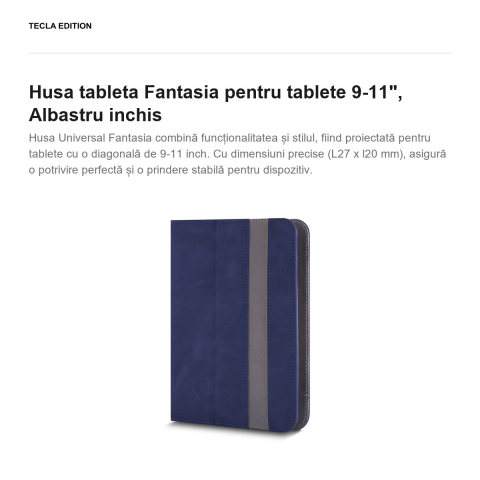 Husa tableta Fantasia pentru tablete 9-11", Albastru inchis [1]