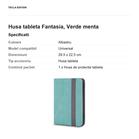 Husa tableta Fantasia pentru tablete 12-13", Verde menta [2]