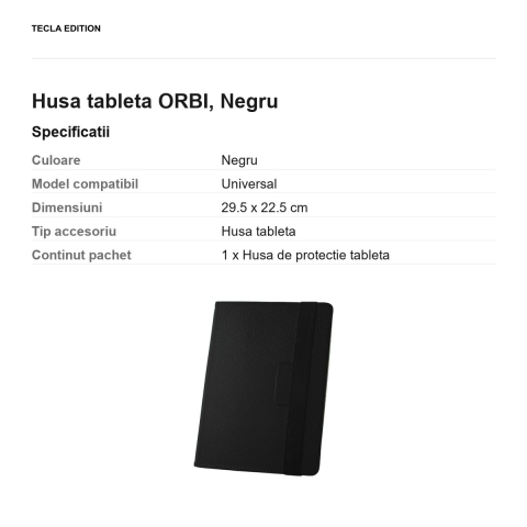 Husa tableta ORBI pentru tablete 12-13", Negru [2]