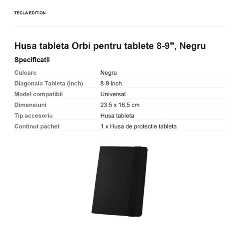 Husa tableta Orbi pentru tablete 8-9", Negru [2]