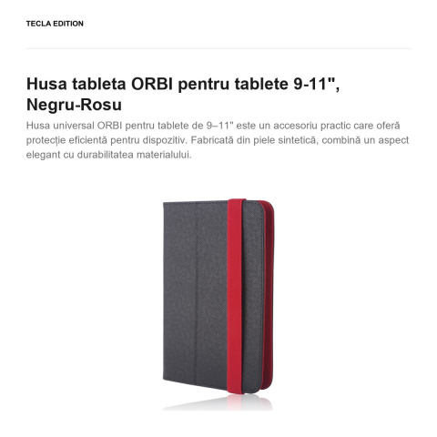 Husa tableta ORBI pentru tablete 9-11", Negru-Rosu [1]