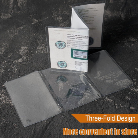 Husa Talon Auto, Transparenta si Pliabila, pentru Protectie si Pastrare Document Inmatriculare, din PVC Transparent [5]