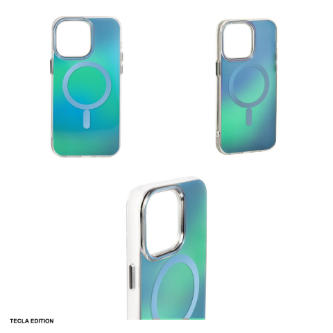 Husa Tecto Shield Aurora pentru Apple iPhone 13, iPhone 14, Carcasa magnetica, Albastru [3]