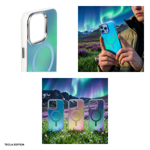 Husa Tecto Shield Aurora pentru Apple iPhone 16 Pro, Carcasa magnetica, Albastru [4]