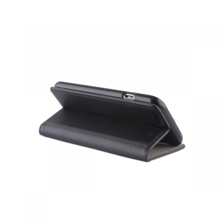 Husa tip carte, compatibila cu iPhone XR, premium flip book cu inchidere magnetica si functie stand, buzunar card, negru [1]