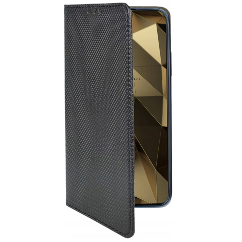 Husa tip carte, compatibila cu Realme 14 Pro Plus 5G, premium flip book cu inchidere magnetica si functie stand, buzunar card, neagra [1]