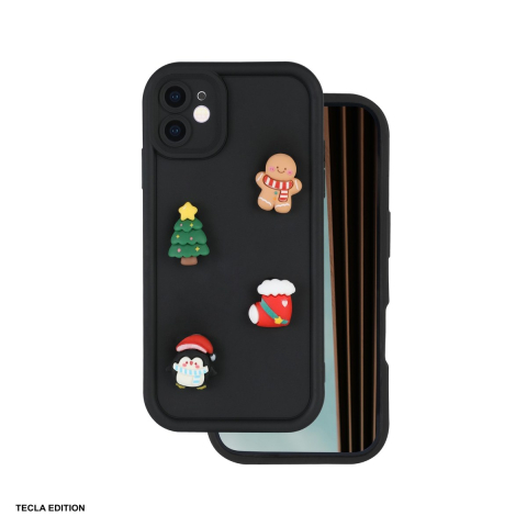Husa Ultra Trendy 3D Christmas pentru Apple iPhone 12, Carcasa, Negru [0]