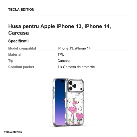 Husa Ultra Trendy Love 2 pentru Apple iPhone 13, iPhone 14, Carcasa, Imprimeu [2]