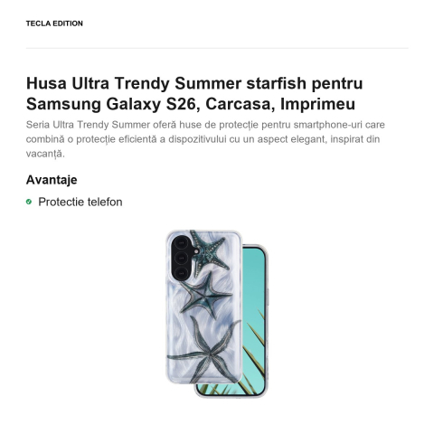 Husa Ultra Trendy Summer starfish pentru Samsung Galaxy S26, Carcasa, Imprimeu [1]
