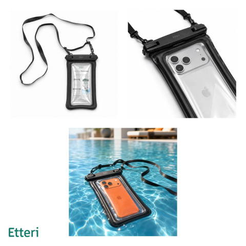 Husa universala Etteri Floating Waterproof, Carcasa, Negru [3]
