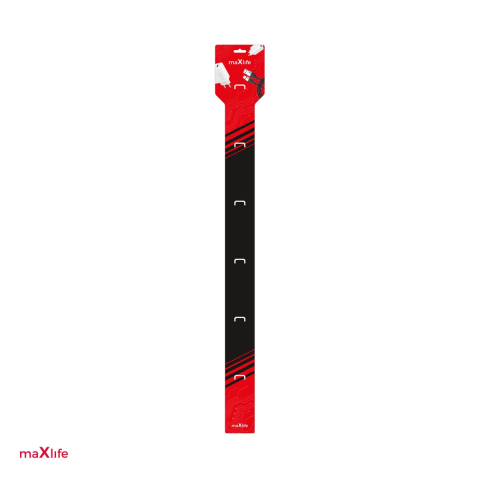 Accesorii pentru prezentare - Display de prezentare produse, Maxlife, cu prindere prin agatare, cu 6 agatatoare de blistere, dimensiuni 98.3 x 12.5cm, din plastic rezistent