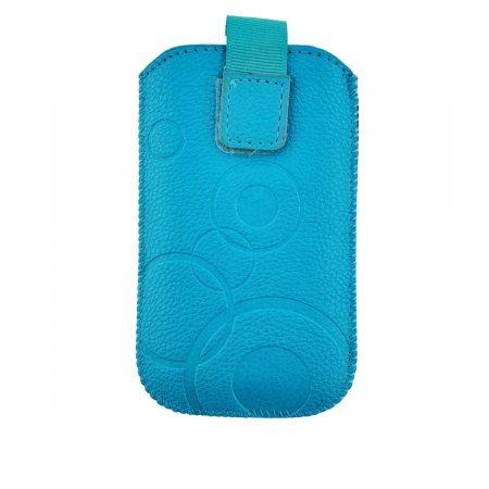 Huse smartphone - Husa universala tip saculet, din piele ecologica, Esperanza 90662, dimensiune M, 125 x 75 x 15mm, albastra deschis