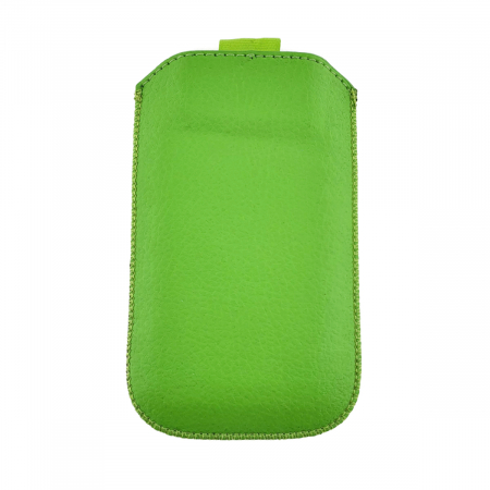 Husa universala tip saculet, din piele ecologica, Esperanza 90662, dimensiune M, 125 x 75 x 15mm, verde [1]