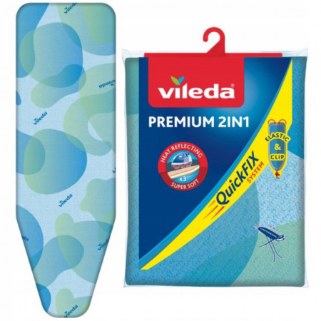 Husa universala Vileda Premium 2in1 16904, cu 3 straturi si invelis metalic, pentru masa de calcat [1]