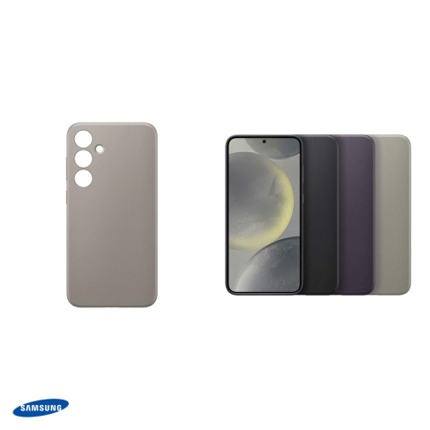 Husa Vegan Leather pentru Samsung Galaxy S24 Plus, Carcasa, Bej [4]