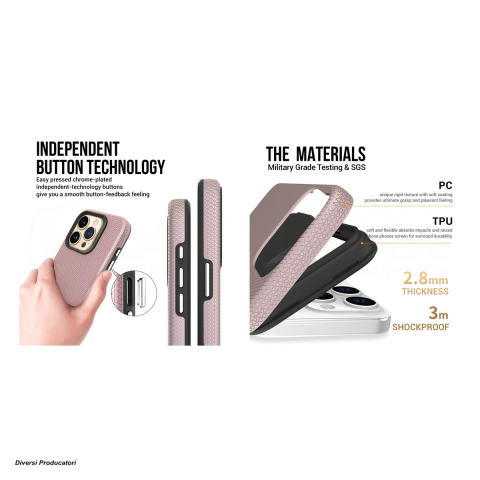 Husa Vmax Triangle pentru Samsung Galaxy S24 Plus, Carcasa, Rose Gold Metallic [4]